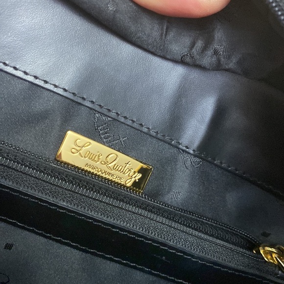 Louis Quatorze Maroquinerie leather Vintage shoulder leather black purse - Picture 13 of 14